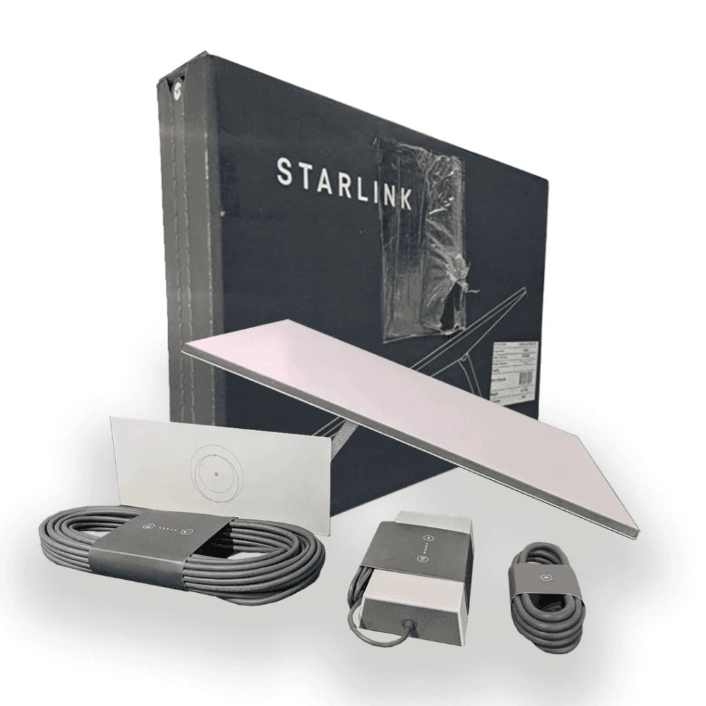 Kit Starlink Standard avec antenne, routeur, câbles et boîte